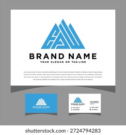 Diseño inicial del logotipo de epw para varios Vectores de negocios creativos