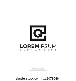 Initial EQ or Letter QE E Q company name design. vector logo for business and company identity Symbols, Icon Vector Illustration