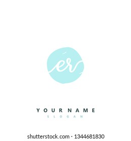 Initial ER handwriting logo