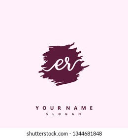 Initial ER handwriting logo