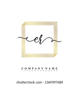 Initial ER handwriting logo