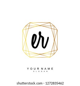 Initial ER handwriting logo vector Initial ER handwriting logo vector