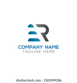 Initial ER Letter Linked Logo. Creative Letter ER Modern Business Logo Vector Template. Initial ER Logo Template Design