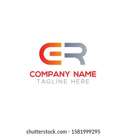 Initial ER Letter Linked Logo. Creative Letter ER Modern Business Logo Vector Template. Initial ER Logo Template Design