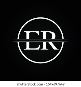 Initial ER Letter Linked Logo Business Vector Template. Creative Letter ER Logo Design