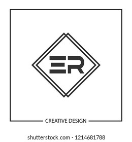 Initial ER Letter Logo Template Design