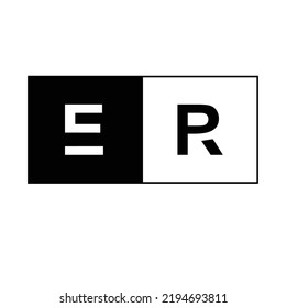 initial ER logo business letter finance signature
