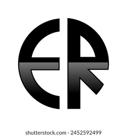 Initial ER Logo in a Circle Shape