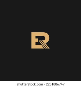 Initial ER Logo. Creative Letter ER Modern Business Logo Vector Template. Initial ER Line Icon
