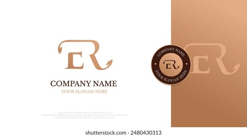 Initial ER Logo Design Vector 