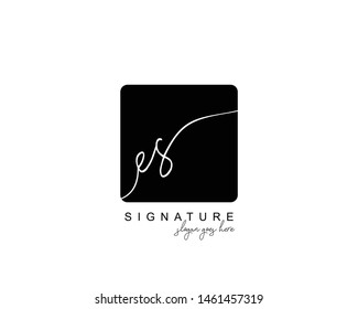 Initial ES beauty monogram and elegant logo design, handwriting logo of initial signature, wedding, fashion, floral and botanical with creative template.