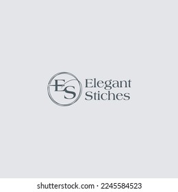 Initiales ES Beauty Monogramm und elegantes Logo-Design,
