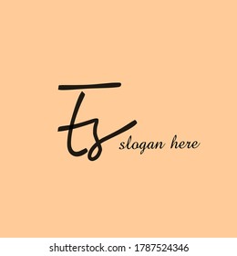Initial Es handwriting logo template vector