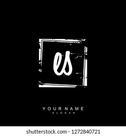 Initial ES handwriting logo vector