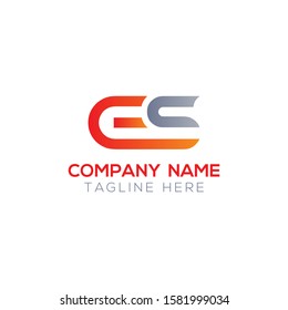 Initial ES Letter Linked Logo. Creative Letter ES Modern Business Logo Vector Template. Initial ES Logo Template Design