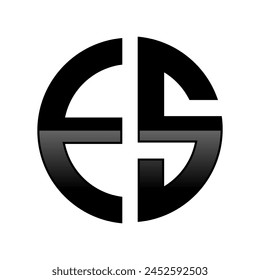 Initial ES Logo in a Circle Shape