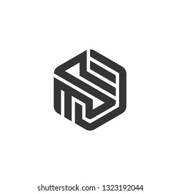 initial ES logo template