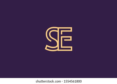 Initial ES SE Letter Logo Design Vector Template. Monogram and Creative Alphabet E S Letters icon Illustration.