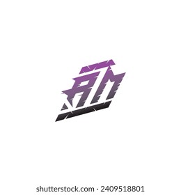 AM initial esport logo inspiration ideas for gaming team, youtube, twitch