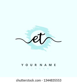 Initial ET handwriting logo