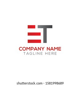 Initial ET Letter Linked Logo. Creative Letter ET Modern Business Logo Vector Template. Initial ET Logo Template Design