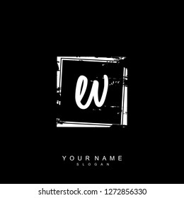 Initial EV handwriting logo vector
