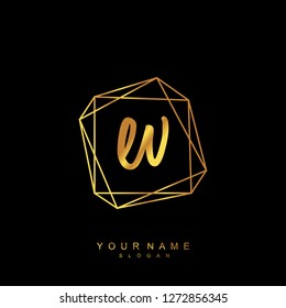 Initial EV handwriting logo vector
