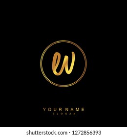 Initial EV handwriting logo vector