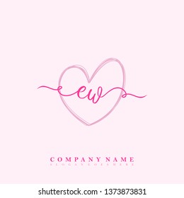 Initial EW handwriting logo