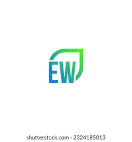 Initial EW logo grows vector, develops, natural, organic, simple, financial logo suitable for your company.