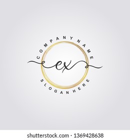 Initial EX handwriting logo