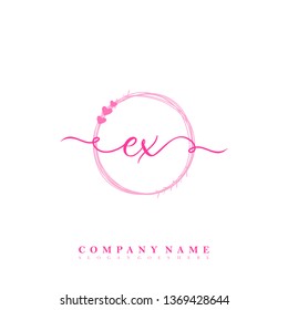 Initial EX handwriting logo