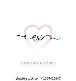 Initial EX handwriting logo