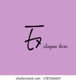 Initial Ex handwriting logo template vector
