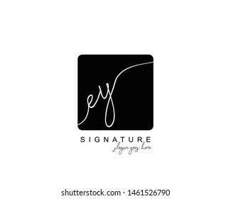 Initial EY beauty monogram and elegant logo design, handwriting logo of initial signature, wedding, fashion, floral and botanical with creative template.