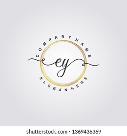 Initial EY handwriting logo