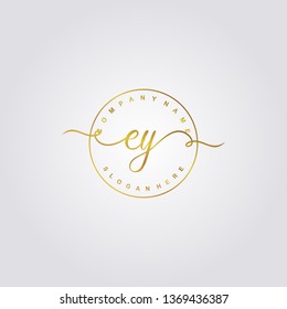 Initial EY handwriting logo