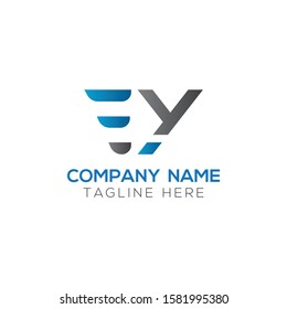 Initial EY Letter Linked Logo. Creative Letter EY Modern Business Logo Vector Template. Initial EY Logo Template Design