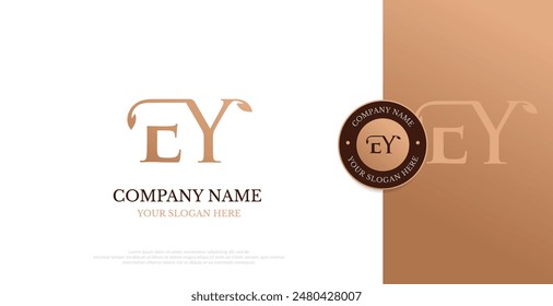 Initial EY Logo Design Vector 