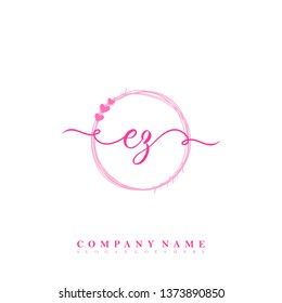 Initial EZ handwriting logo