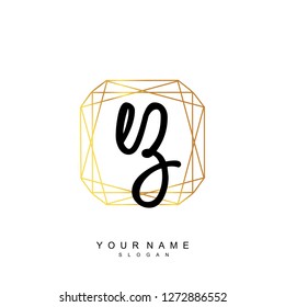 Initial EZ handwriting logo vector