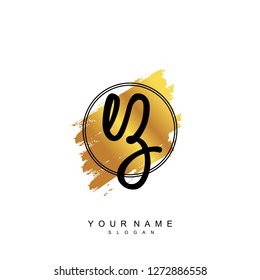 Initial EZ handwriting logo vector