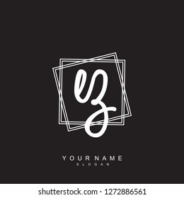 Initial EZ handwriting logo vector