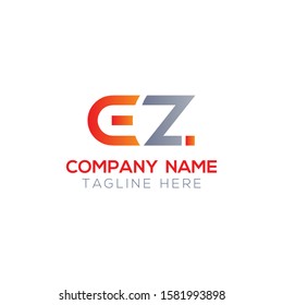 Initial EZ Letter Linked Logo. Creative Letter EZ Modern Business Logo Vector Template. Initial EZ Logo Template Design