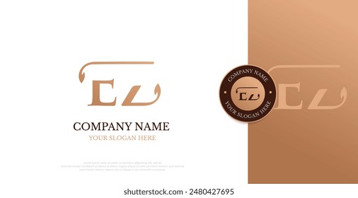 Initial EZ Logo Design Vector 