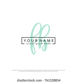 Initial F & B elegant logo template vector