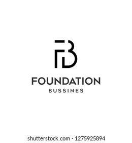 Initial F B logo design template for bussines