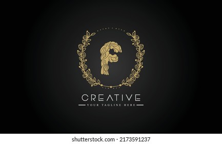 Initial F beauty monogram and elegant logo design, logo of initial signature, wedding, fashion, floral and botanical with creative template.