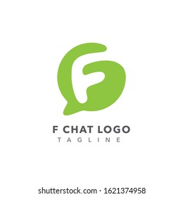 Initial F with bubble word for any chatting or messenger