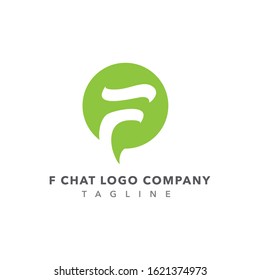 Initial F with bubble word for any chatting or messenger